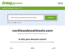 Tablet Screenshot of cordlessdewalttools.com